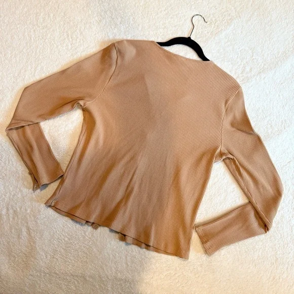 Fashion Nova Stylish Tan Ribbed Cardigan - Picture 4 of 4